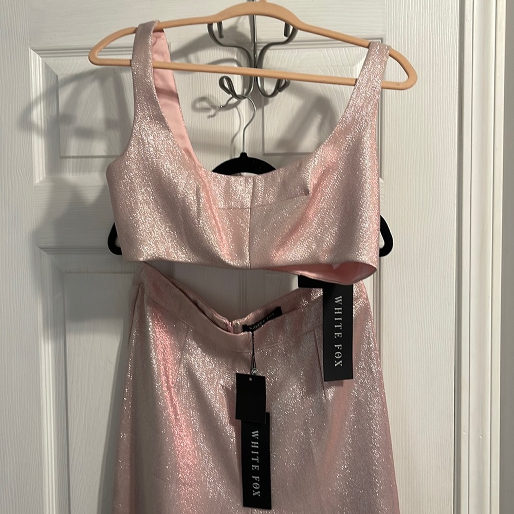 White fox two piece set XL